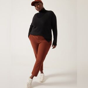 ATHLETA Stellar Skinny Trouser Pant Size 20 Ancient Mahogany Rust Brown Pockets